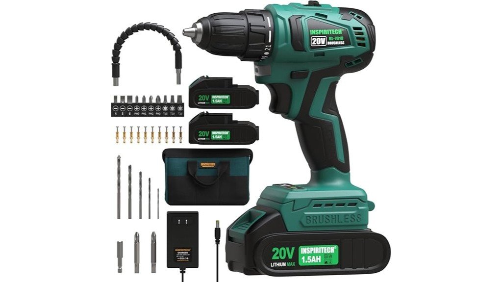 cordless drill with batteries